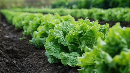 Harvesting green lettuce community garden photography outdoor close-up new growth