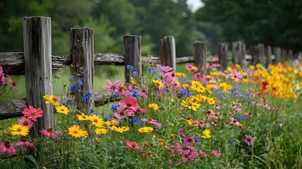 Wildflower blooming event countryside field nature photography vibrant environment close-up view beauty of recovery