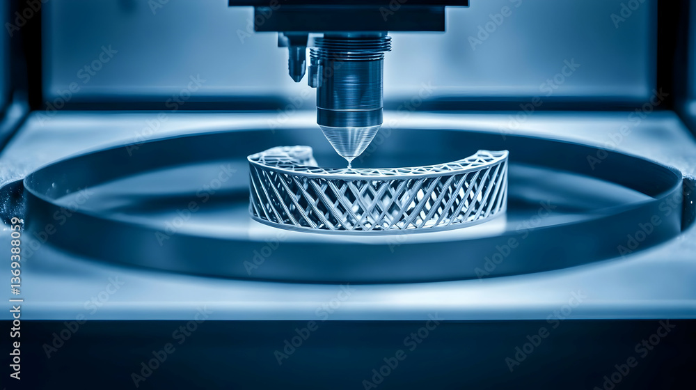 Poster 3d printer manufacturing a lattice structure component with additive manufacturing process