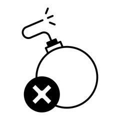 bomb black icon