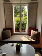 modern living room's window
