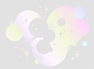 ポップなドットとキラキラな背景