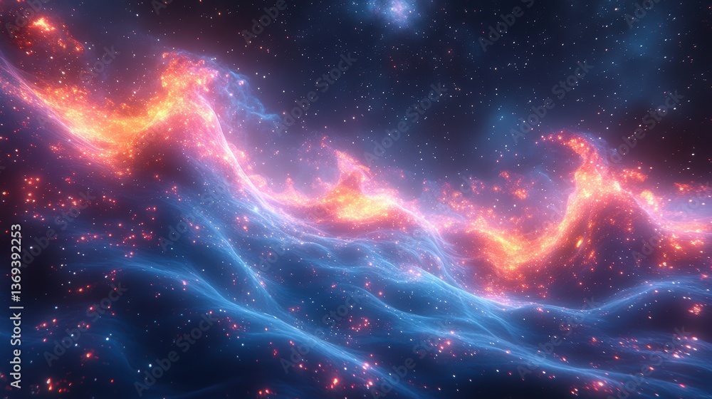 Aufkleber abstract digital painting of silk-like fabric with swirling patterns and high fidelity visuals in vi