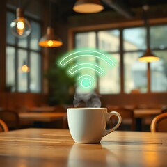 Cozy Cafe with Free Wifi: Enjoy a Warm Drink and Seamless Connectivity