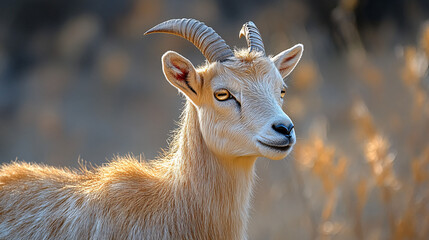 Obraz premium goat look to the right wallpaper picture