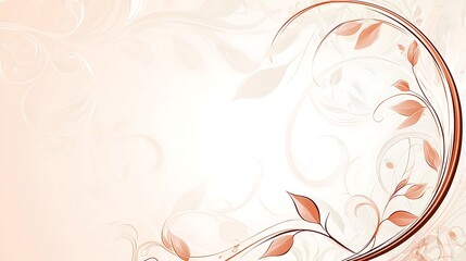 Decorative Floral Background Featuring Branches and Leaves Arranged Elegantly