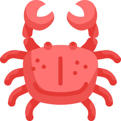 crab Illustration on a white background.