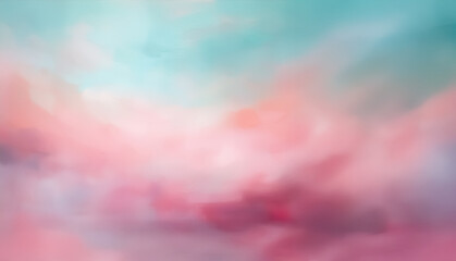 Soft pink and blue abstract background with a cloud-like texture. Gentle pastel colors blend smoothly creating a dreamy and ethereal atmosphere.