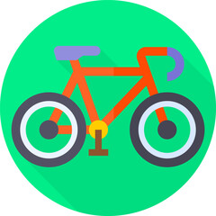 cycling Illustration on a white background.
