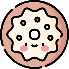 donut Illustration on a white background