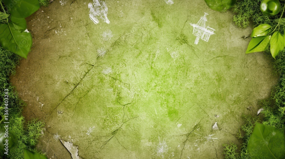 Poster realistic seamless weathered map pattern with natural elements and textures suitable for backgrounds