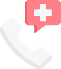 emergency call Illustration on a white background