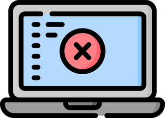 error Illustration on a white background