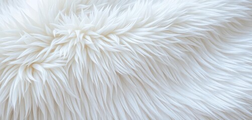 Fototapeta premium Luxurious white fur texture, soft and fluffy, natural background, natural fur, bright