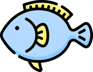 fish Illustration on a white background