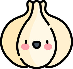 garlic Illustration on a white background
