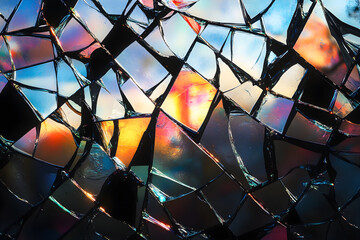 Fractured Reflections: The Intricate Beauty of a Shattered Lens Unveiled