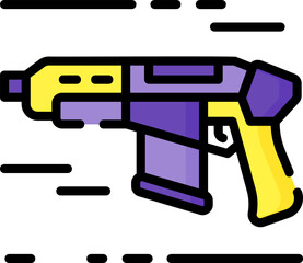 gun Illustration on a white background