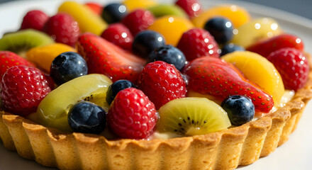 Assortment Of Fresh Fruits In Tart
