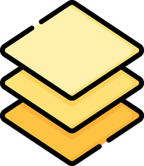 layer Illustration on a white background.