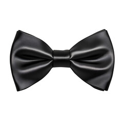 Black bow tie, png file of isolated white and transparent background