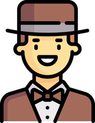 magician Illustration on a white background.