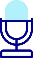 microphone Illustration on a white background.