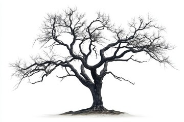 Fototapeta premium leafless on white background