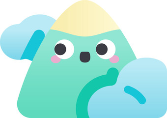 mountain Illustration on a white background.