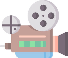 movie Illustration on a white background.