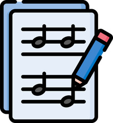 music score Illustration on a white background.