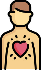 obese Illustration on a white background.