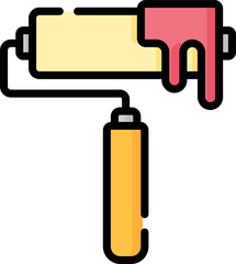 paint roller Illustration on a white background.