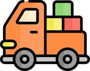 pick up truck Illustration on a white background.