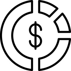 pie graph Illustration on a white background.