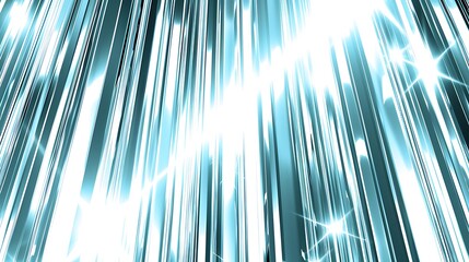 Abstract perspective shows shiny vertical beams and bright white light