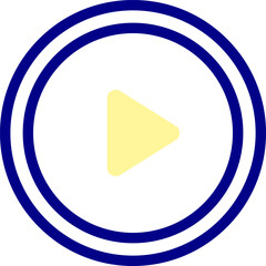 play button Illustration on a white background.