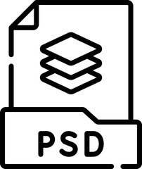 psd file format Illustration on a white background.