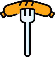 sausage Illustration on a white background.
