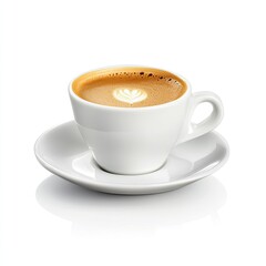 Obraz premium Espresso shot in a neat arrangement on white plate minimalist coffee art isolated view