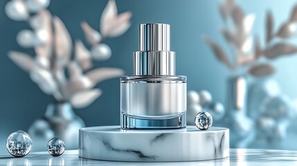 Elegant Perfume Bottle on Marble Display