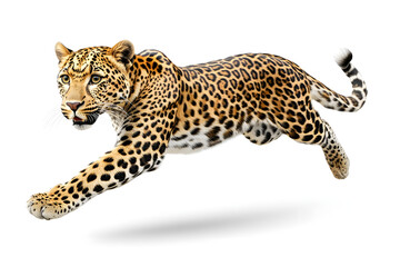 Leopard Running Wildly in Nature