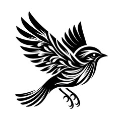 Fototapeta premium bird tattoo design silhouette