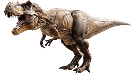 Fototapeta premium Tyrannosaurus Rex: A realistic, detailed image showcasing a Tyrannosaurus Rex, evoking a sense of power and the prehistoric era, set against a clean backdrop.