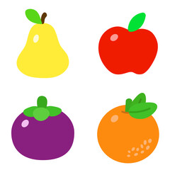 다양한 과일 일러스트