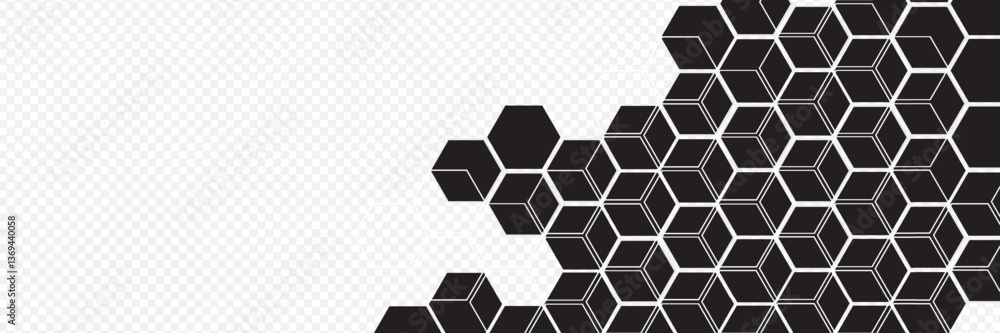 Poster vector hexagons pattern. geometric abstract background with simple hexagonal elements.