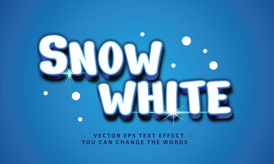 snow white text with effect illustration