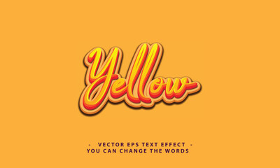 yellow text effect illustration