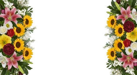 Obraz premium flower template baground white