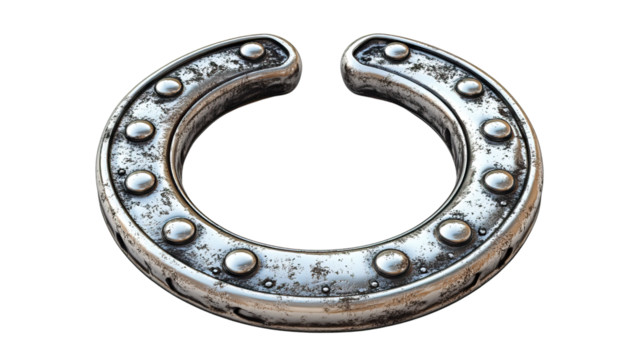 Vintage Horse Shoe: A weathered, antique horseshoe, its metal worn and textured, a symbol of luck and protection
